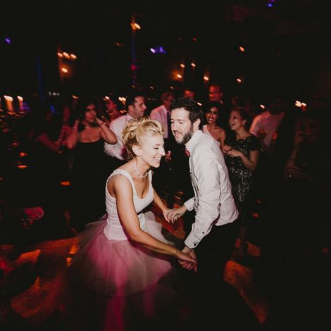 Sara Eisen and husband, Matthew Levine during a party of their third wedding anniversary.